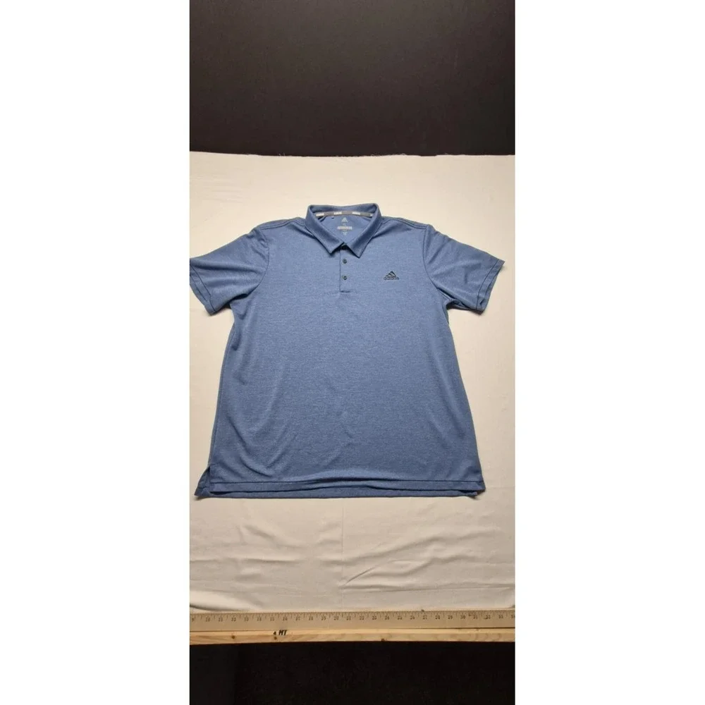 Adidas Golf‎ men's blue sports polo gray Logo sz. XL